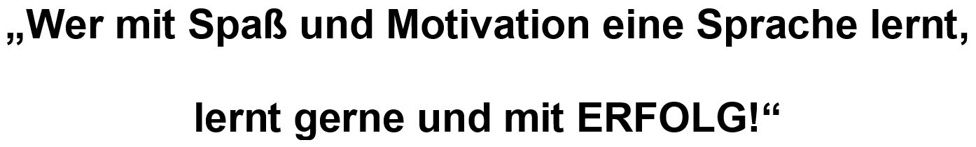Boerger Sprachtraining Motto